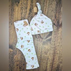 12 months pants and matching hat